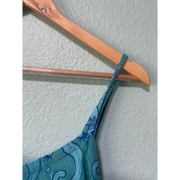 Rainbow Jo Women's Blue Patterned Sleeveless Dress Size Large - Picture 5 of 10